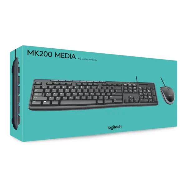 Logitech MK200 Wired Media Combo Keyboard & Mouse