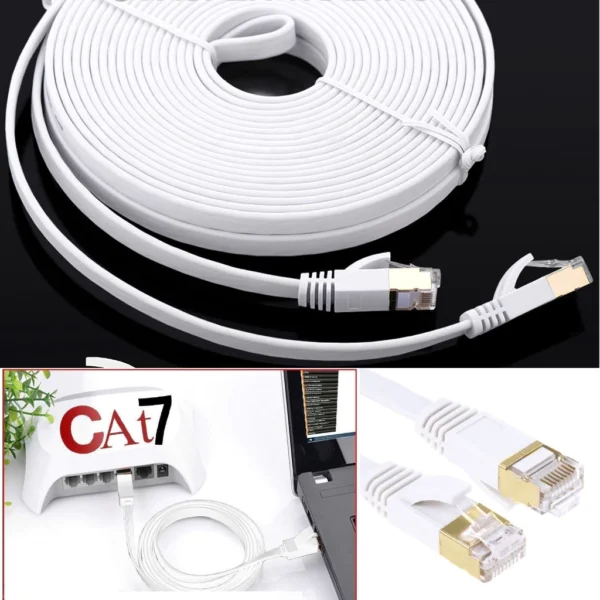 my-11134207-7r98o-lkv0tjkh2wqdd2 Cat7 Flat Shielded Ethernet Cable