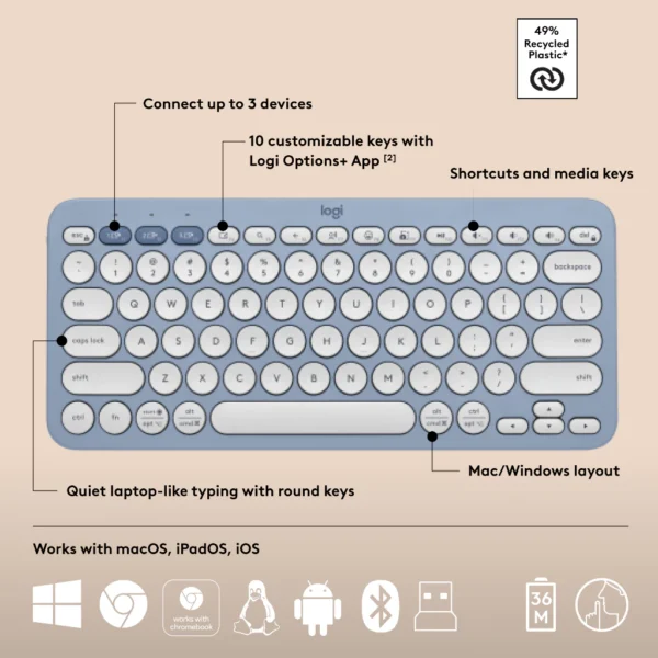 Logitech Pebble 2 Wireless Keyboard & Mouse Combo